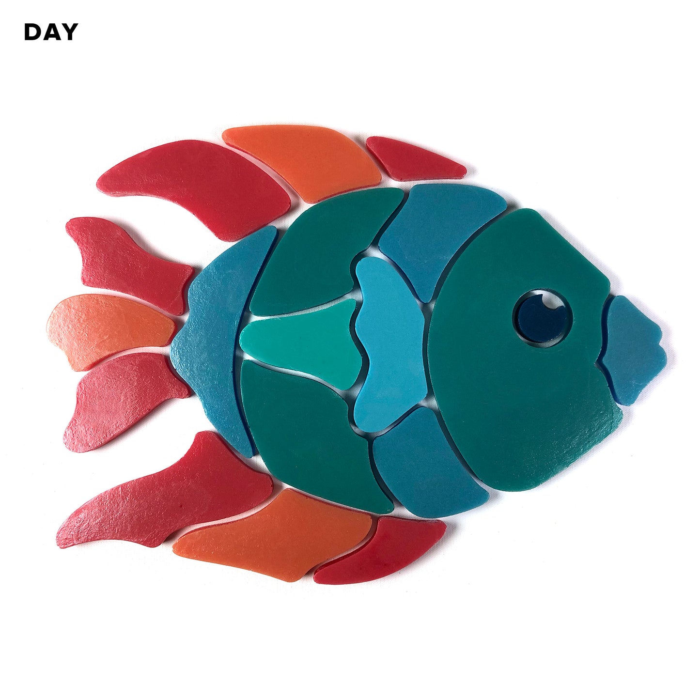 Angel Fish Glow in the Dark Pool Mosaic