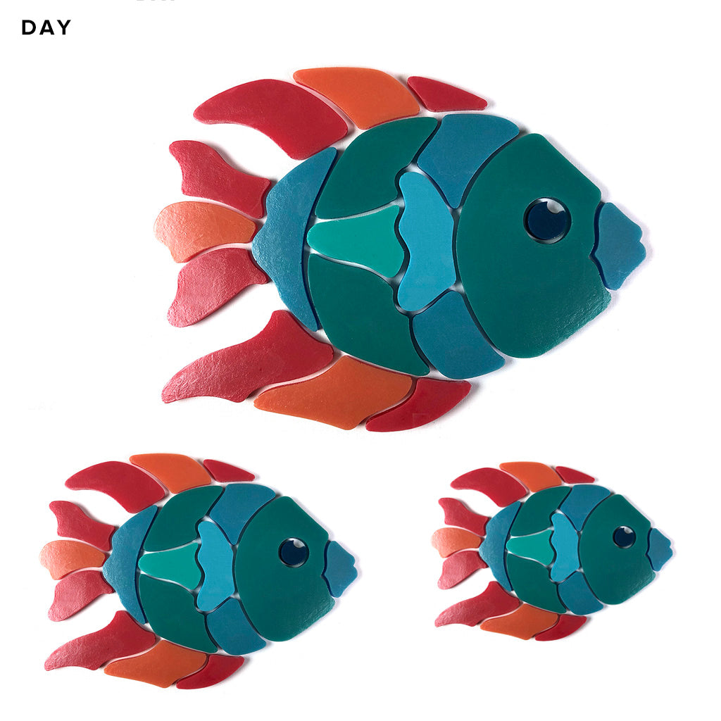 Angel Fish Family Glow in the Dark Pool Mosaic