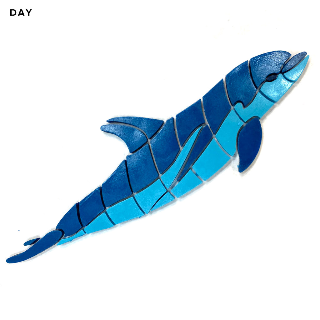 Baby Dolphin Glow-in-the-Dark Pool Mosaic