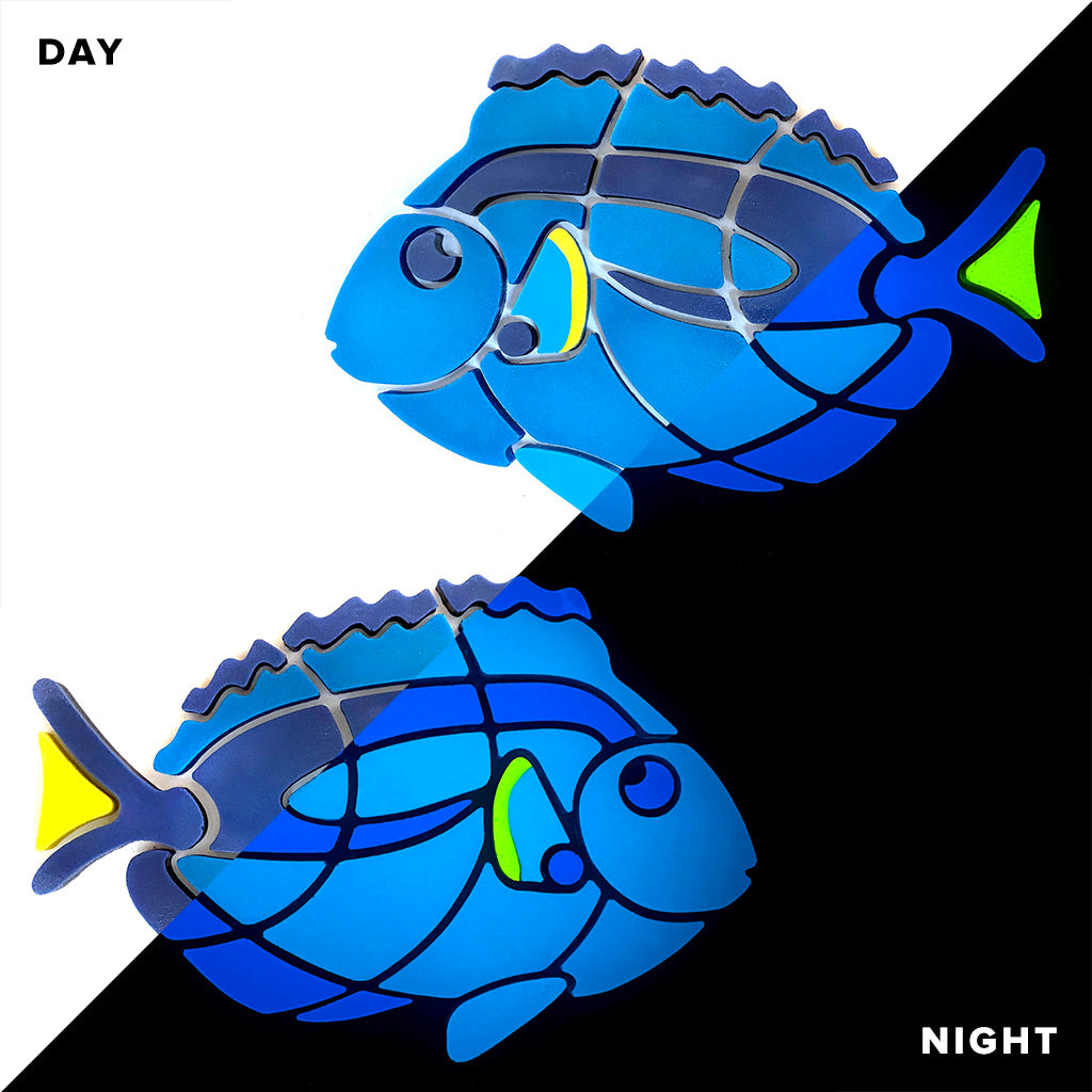 Blue Tang Glow-in-the-Dark Mosaic - 2-Pack
