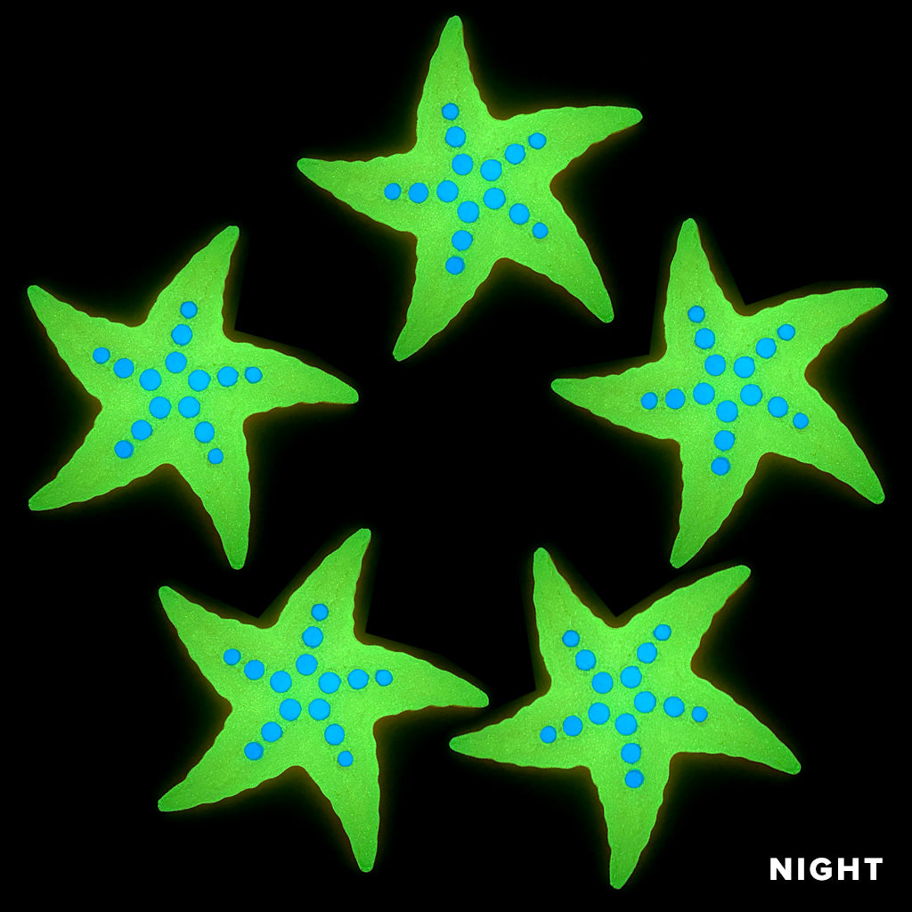 Bubbly Starfish Glow in the Dark Pool Mosaic 5-Pack