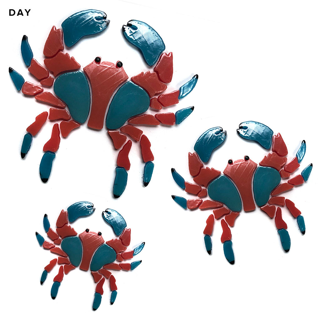 Crab Family Glow-in-the-Dark Pool Mosaics