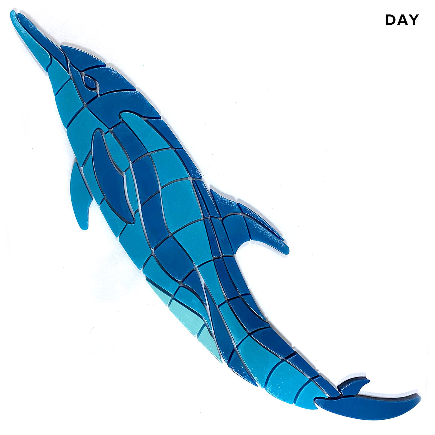 Dancing Dolphin Glow-in-the-Dark Pool Mosaic