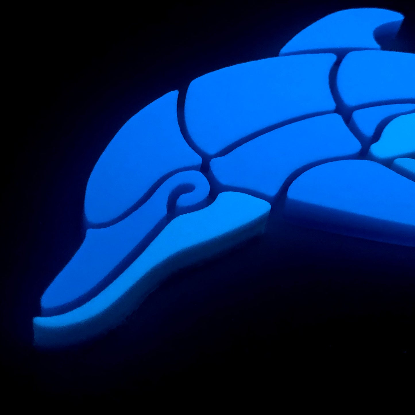Playful Dolphin Glow in the Dark Pool Mosaic