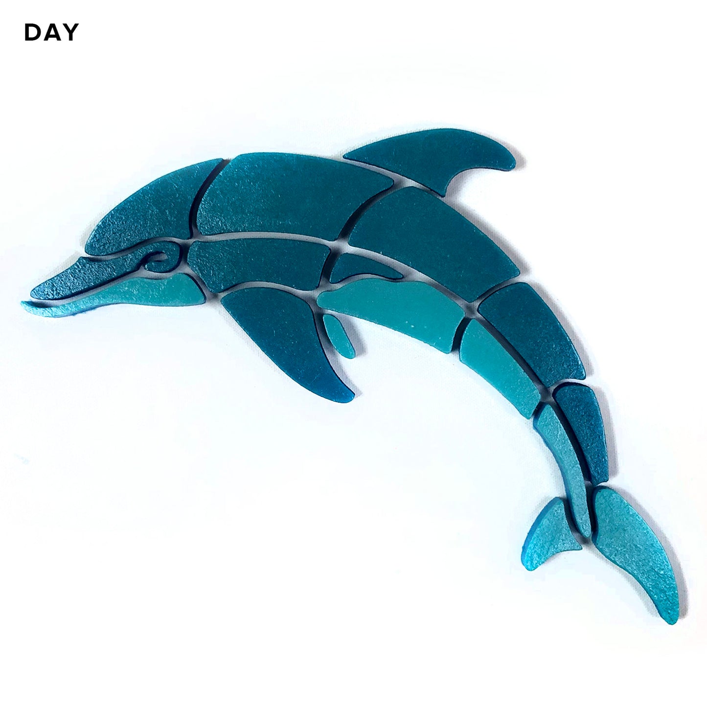 Playful Dolphin Glow in the Dark Pool Mosaic