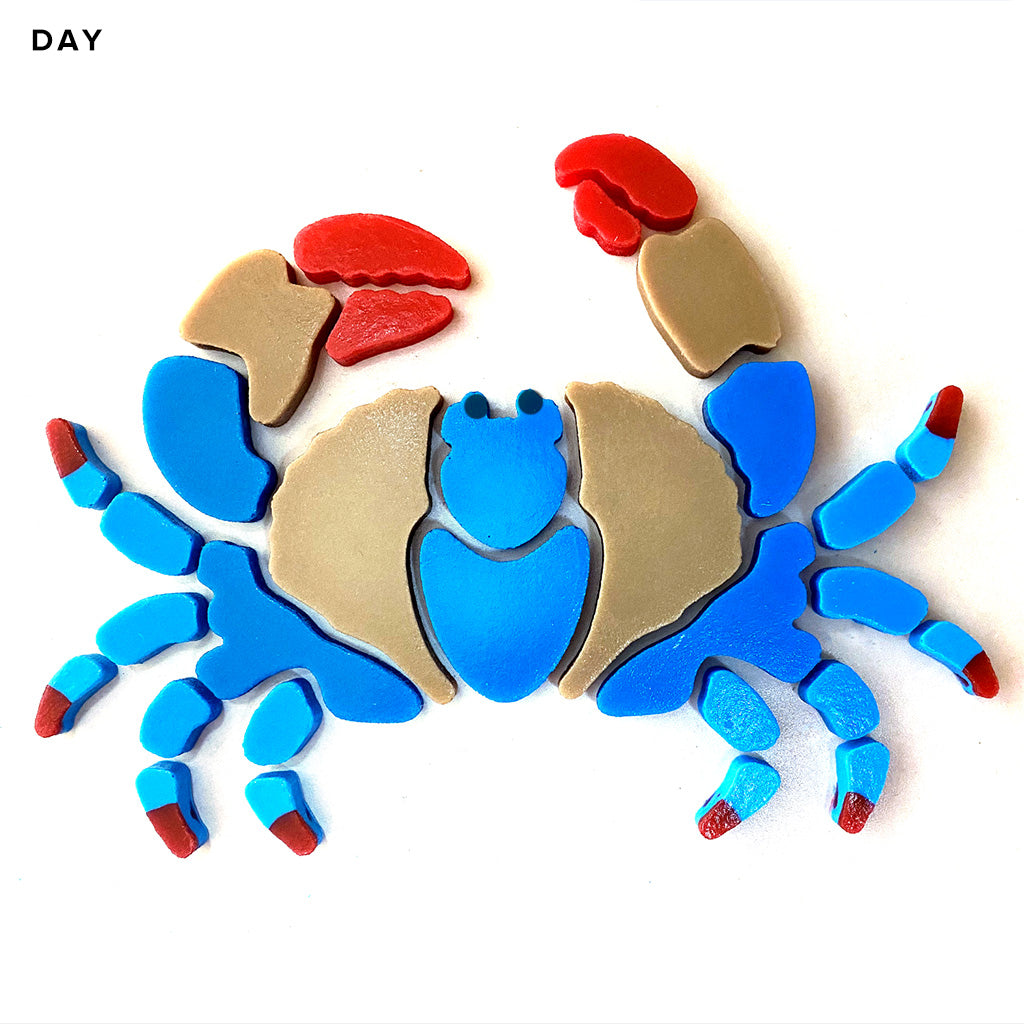Blue Crab Glow-in-the-Dark Swimming Pool Mosaic