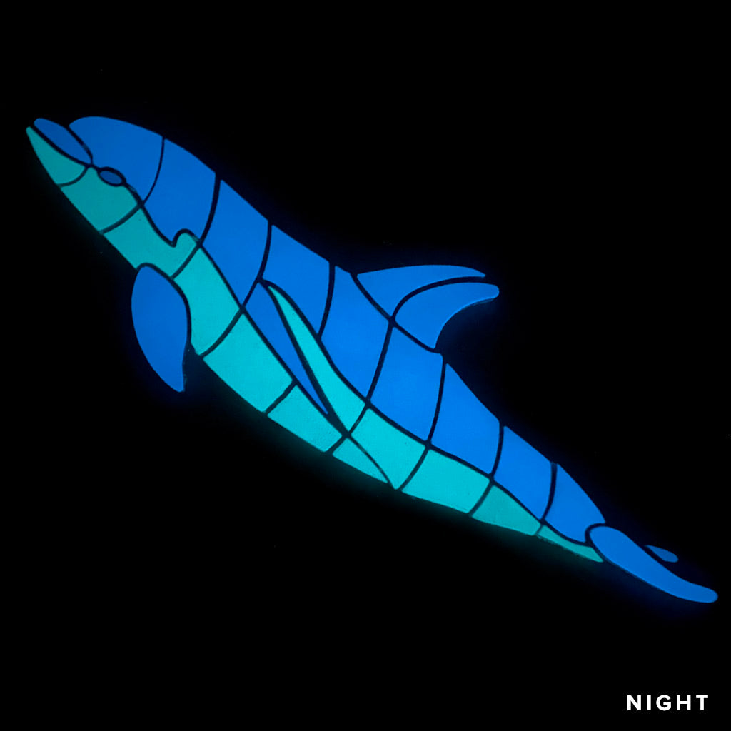 Baby Dolphin Glow-in-the-Dark Pool Mosaic