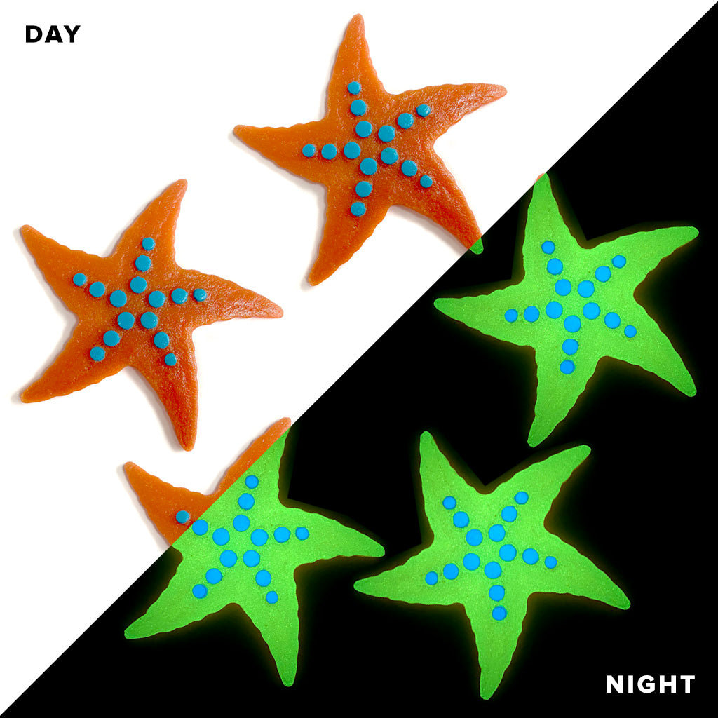 Bubbly Starfish Glow in the Dark Pool Mosaic 5-Pack