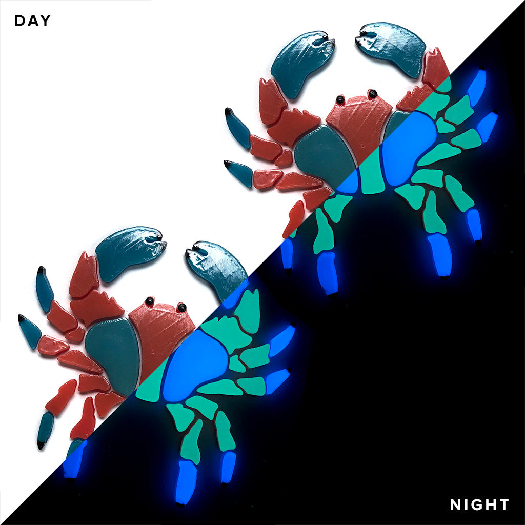 Crab Glow-in-the-Dark Swimming Pool Mosaic