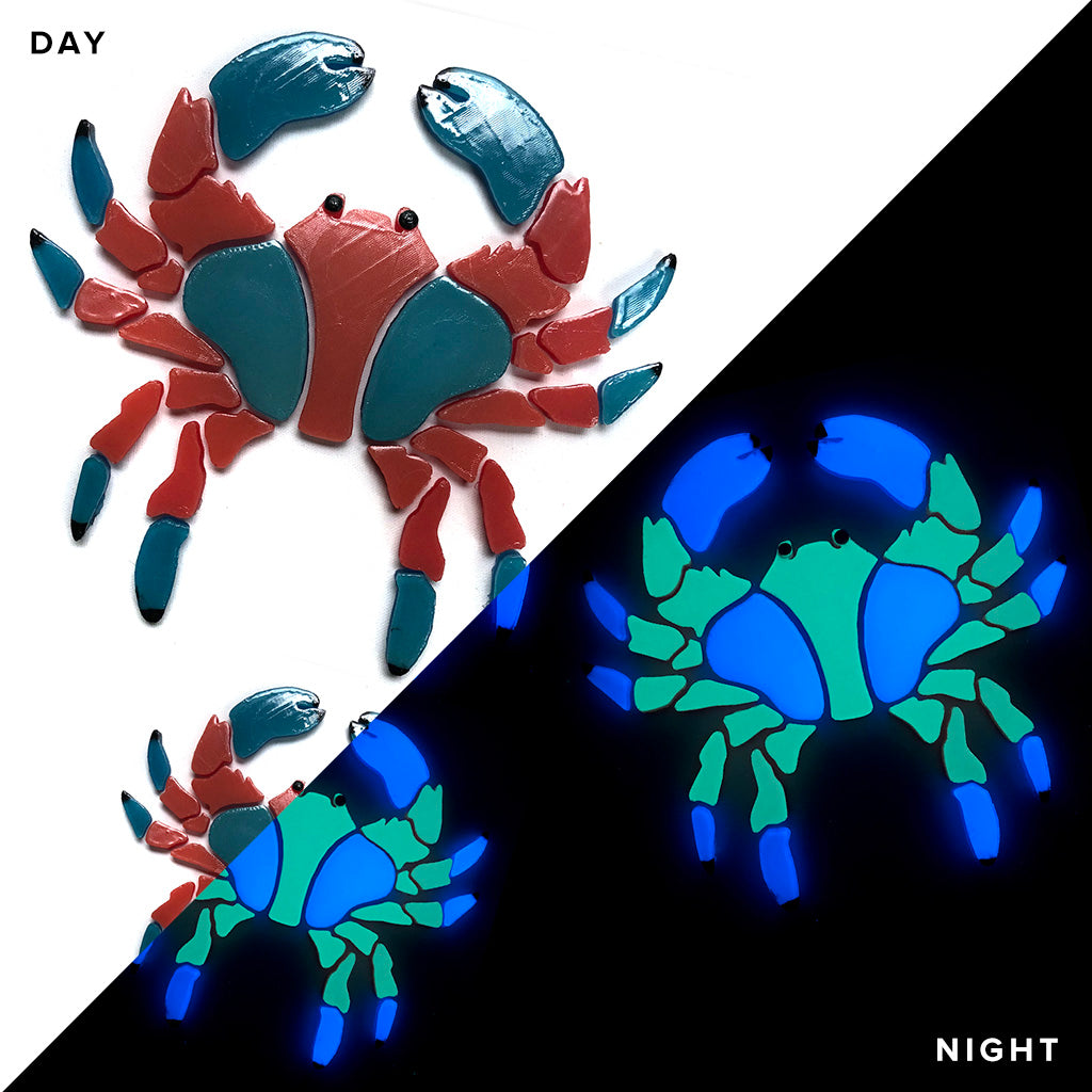 Crab Glow-in-the-Dark Swimming Pool Mosaic