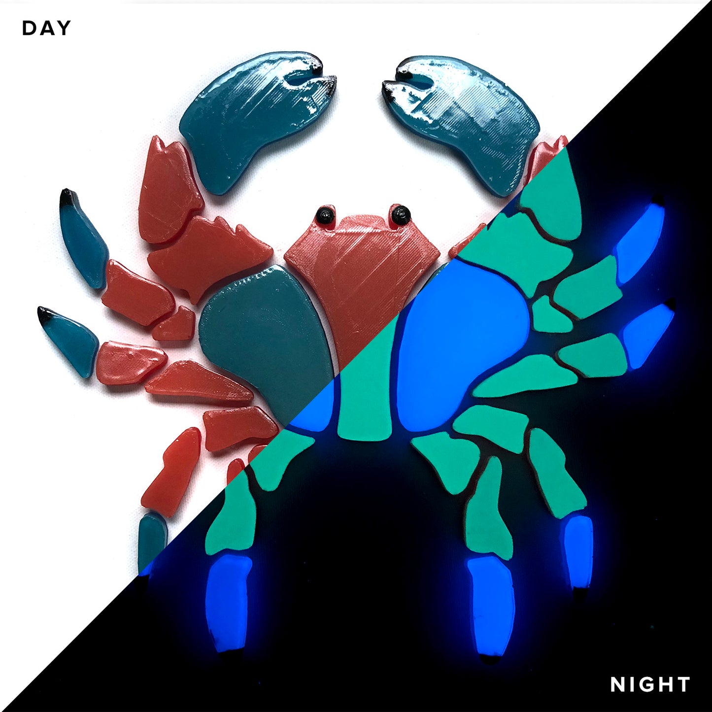 Crab Glow-in-the-Dark Swimming Pool Mosaic