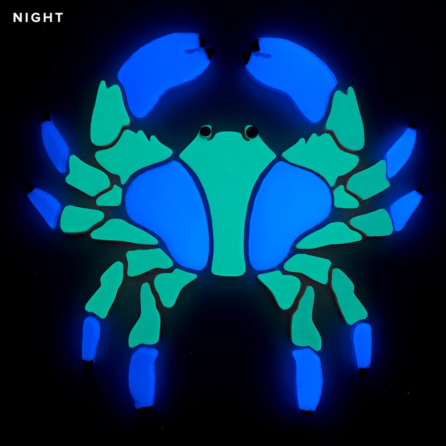 Crab Glow-in-the-Dark Swimming Pool Mosaic