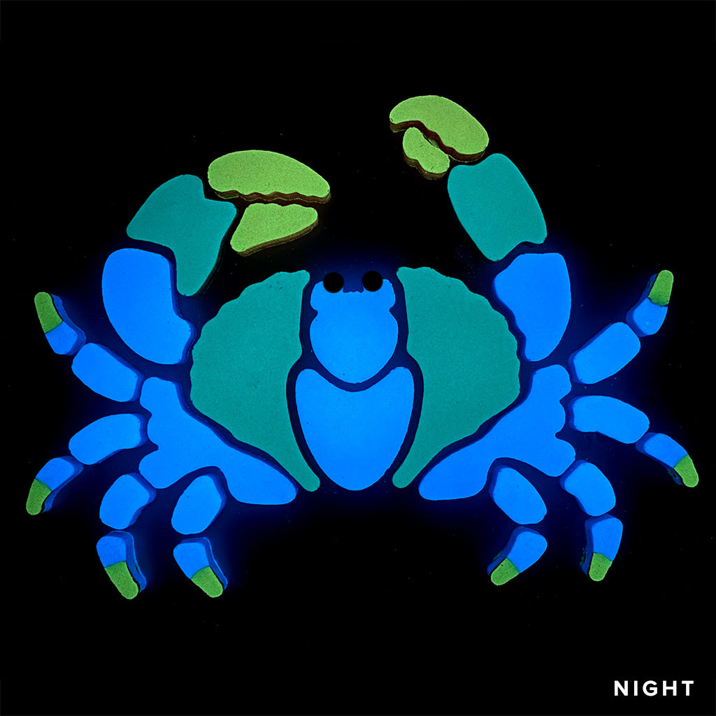 Blue Crab Glow-in-the-Dark Swimming Pool Mosaic