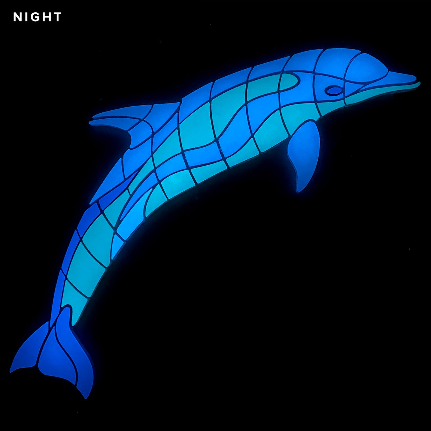 Jumpin' Dolphin Glow in the Dark Pool Mosaic