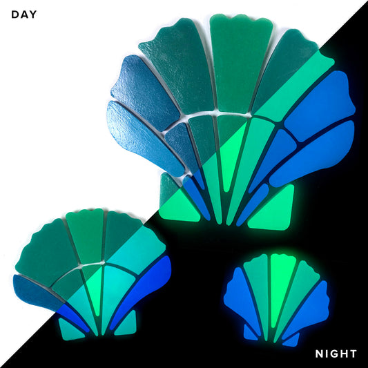 Scallop Shell Family Glow-in-the-Dark Pool Mosaics