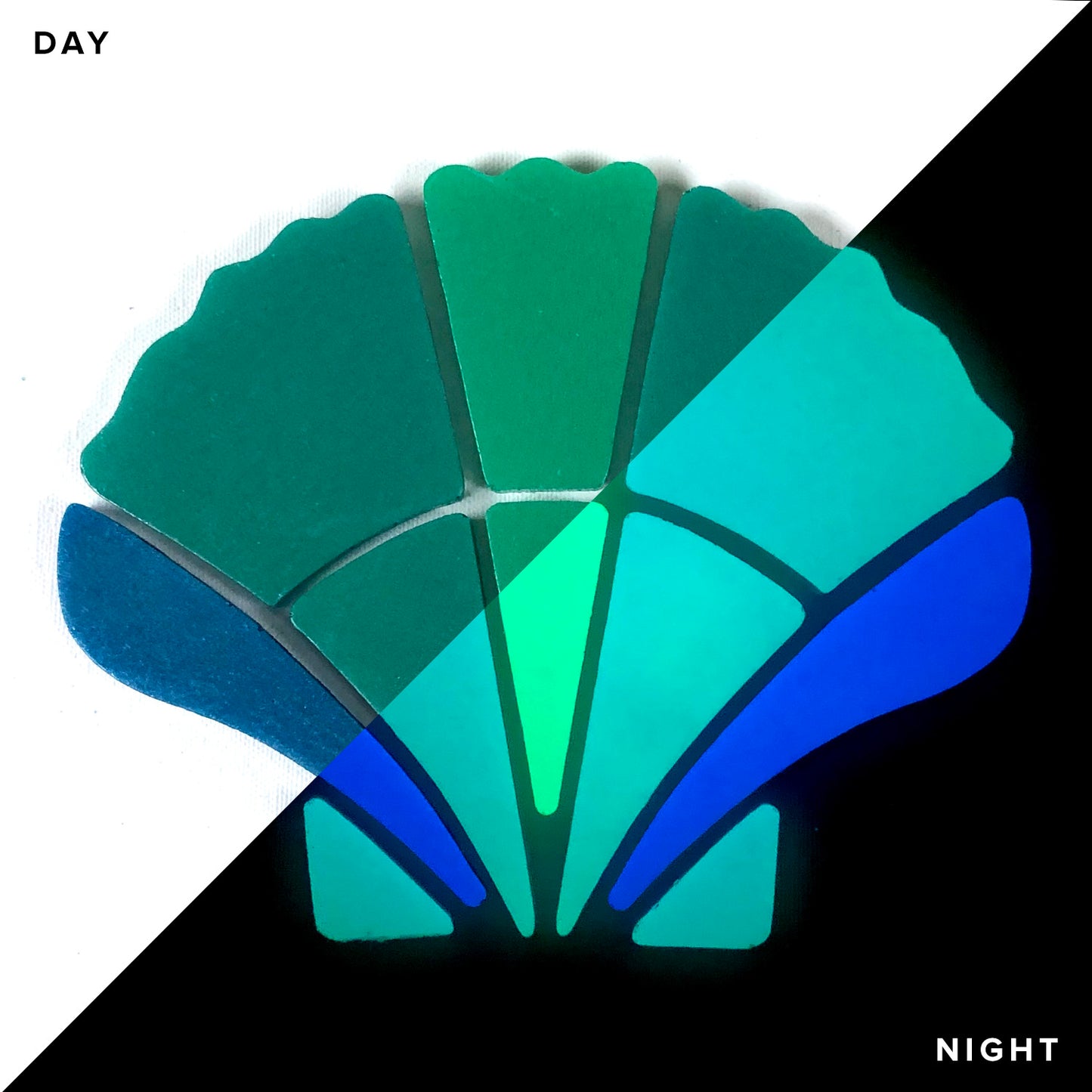 Scallop Shell Glow-in-the-Dark Pool Mosaic