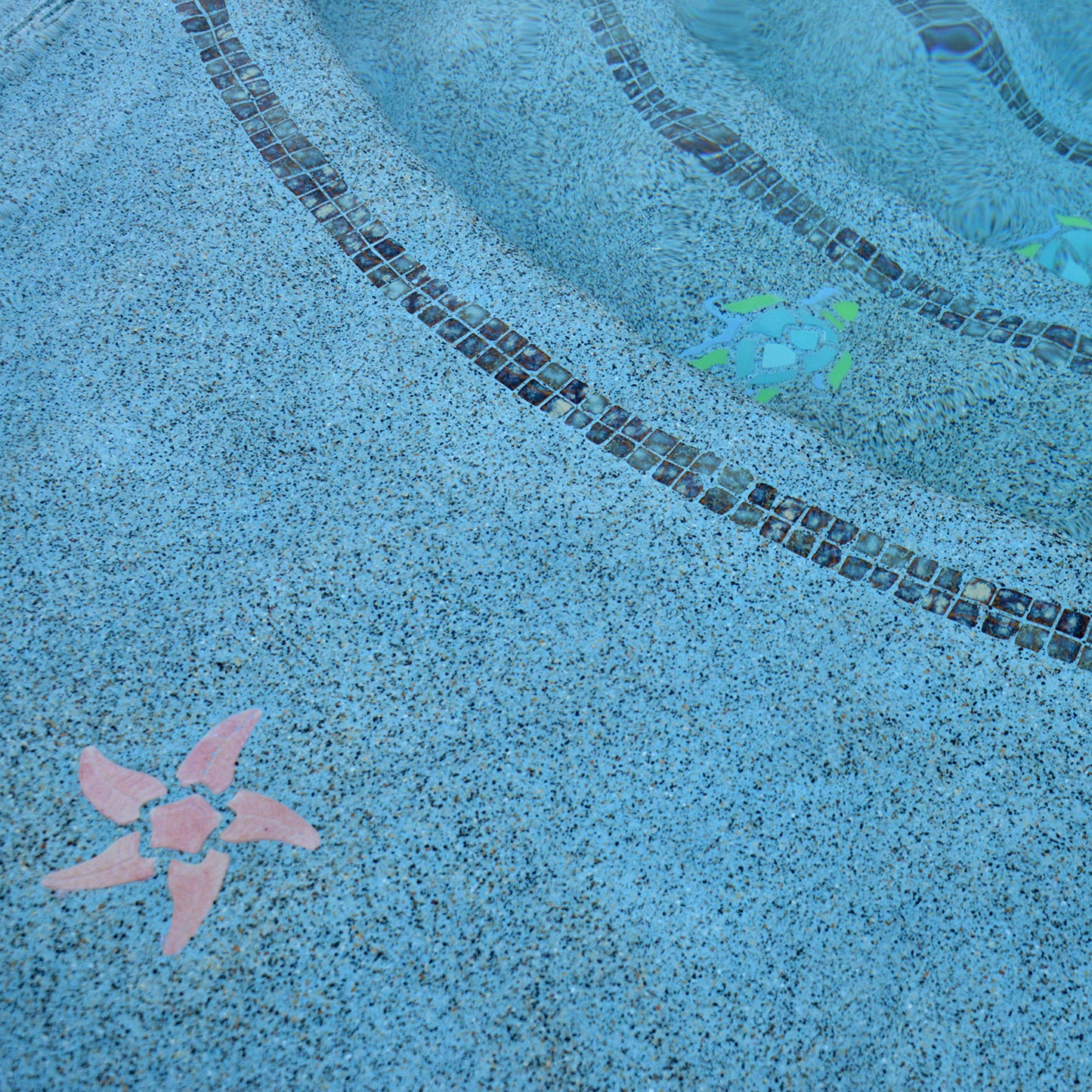 Starfish Glow in the Dark Pool Mosaic