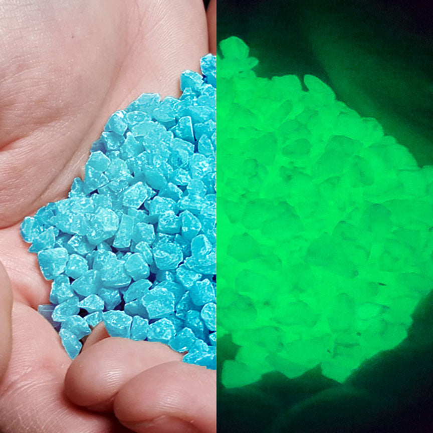 Glow in the Dark Aggregates - Sky Blue Daytime / Firefly Nighttime